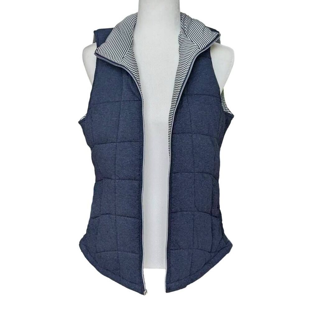 Marc New York Performance Reversible Vest Navy Stripes White Navy Size L Women